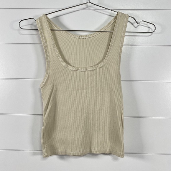 SKIMS Tops - Skims Ribbed Tank Top Womens Small Scoop Neck Sleeveless Stretch Basic Fitted Sh